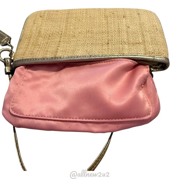 Coach Hamilton Collection Vintage Coated Straw Gold Metallic - Picture 6 of 16